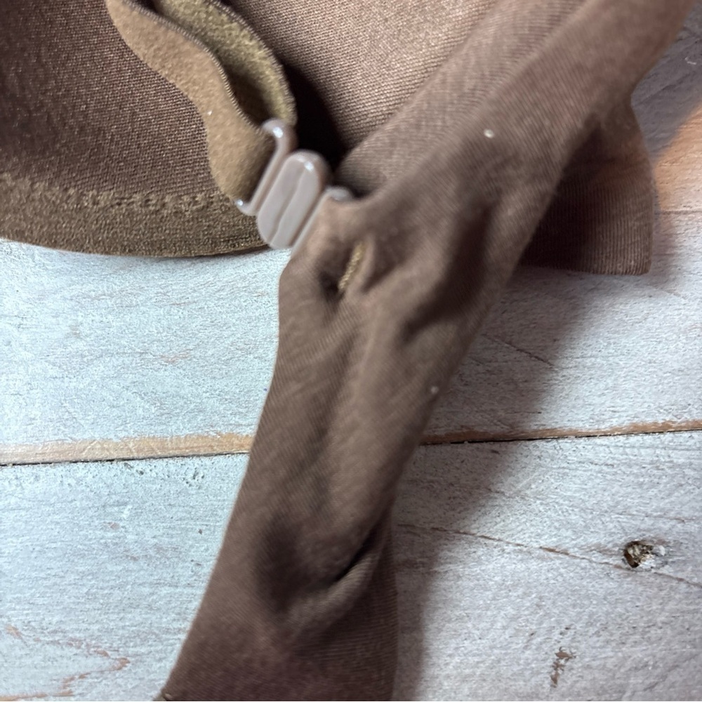 OLD NAVY- Brown Cotton Blend Full Coverage LIGHTLY PADDED-UNDERWIRE-BRA-Sz-34D - Picture 8 of 15